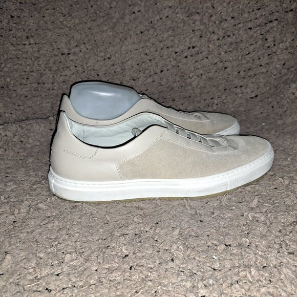 GOOD MAN Brand-Edge-Beige Suede Elastic-Slip On Sneakers-Sz 10.5-Excellent